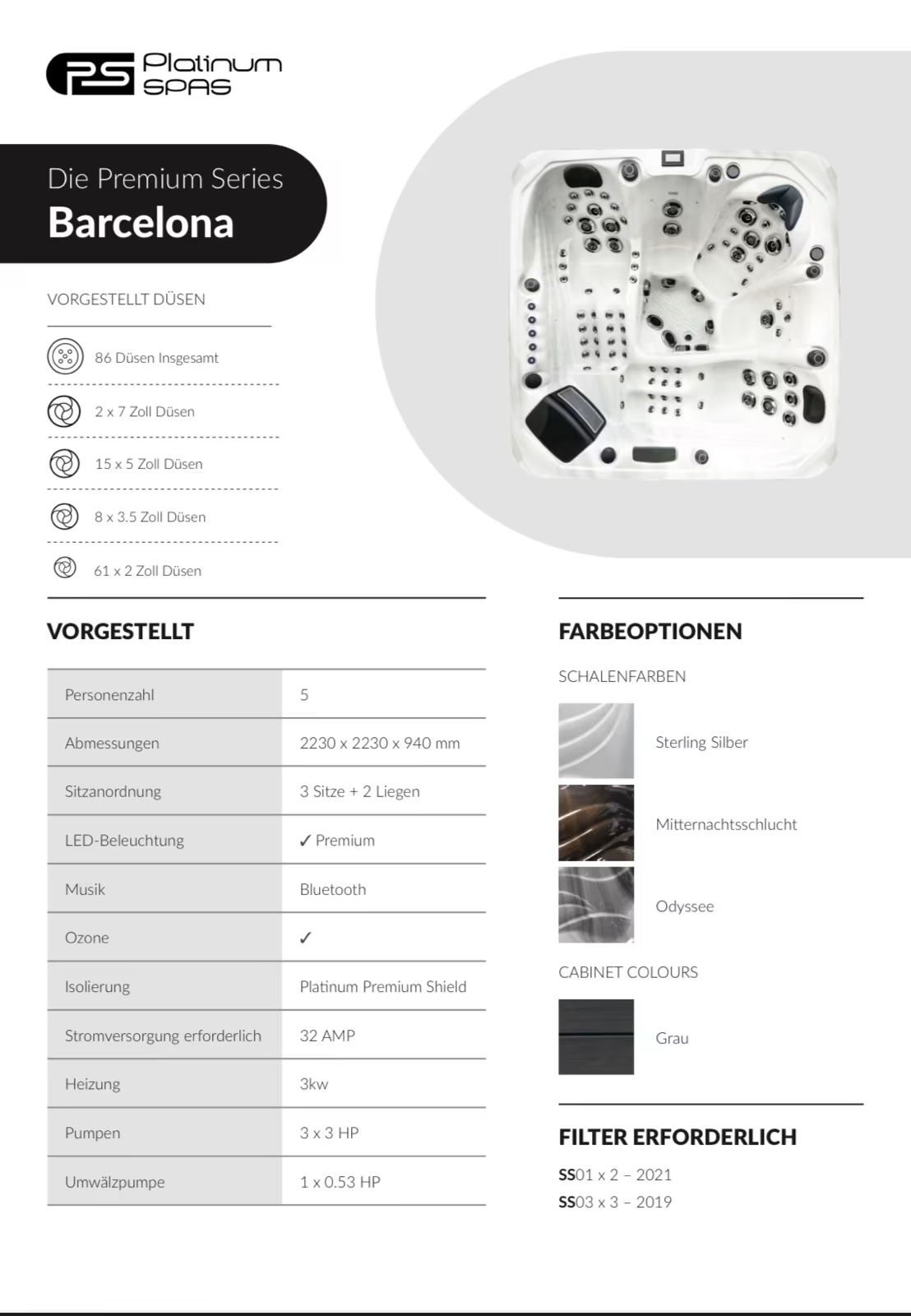 Platinum Spas Premium Whirlpool Barcelona – Bild 10
